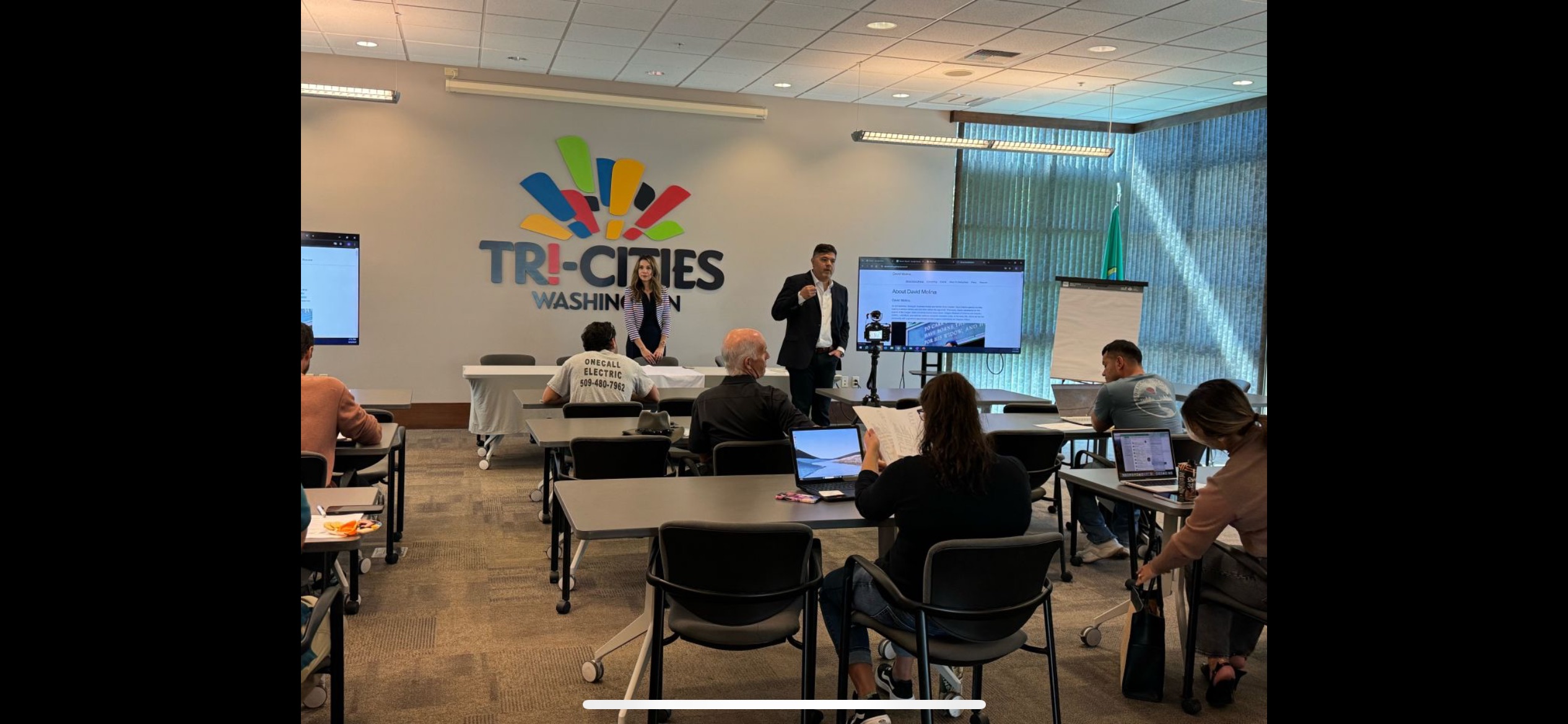 David Molina speaking in Tri-Cities